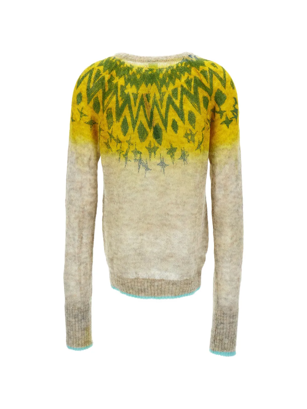 Rohka Patterned Crew-neck Sweater - Yellow 