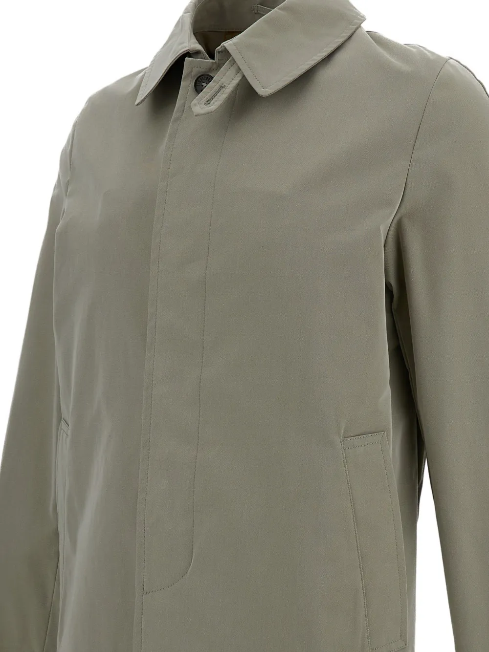  L'impermeabile Notched Collar Coat - Green 