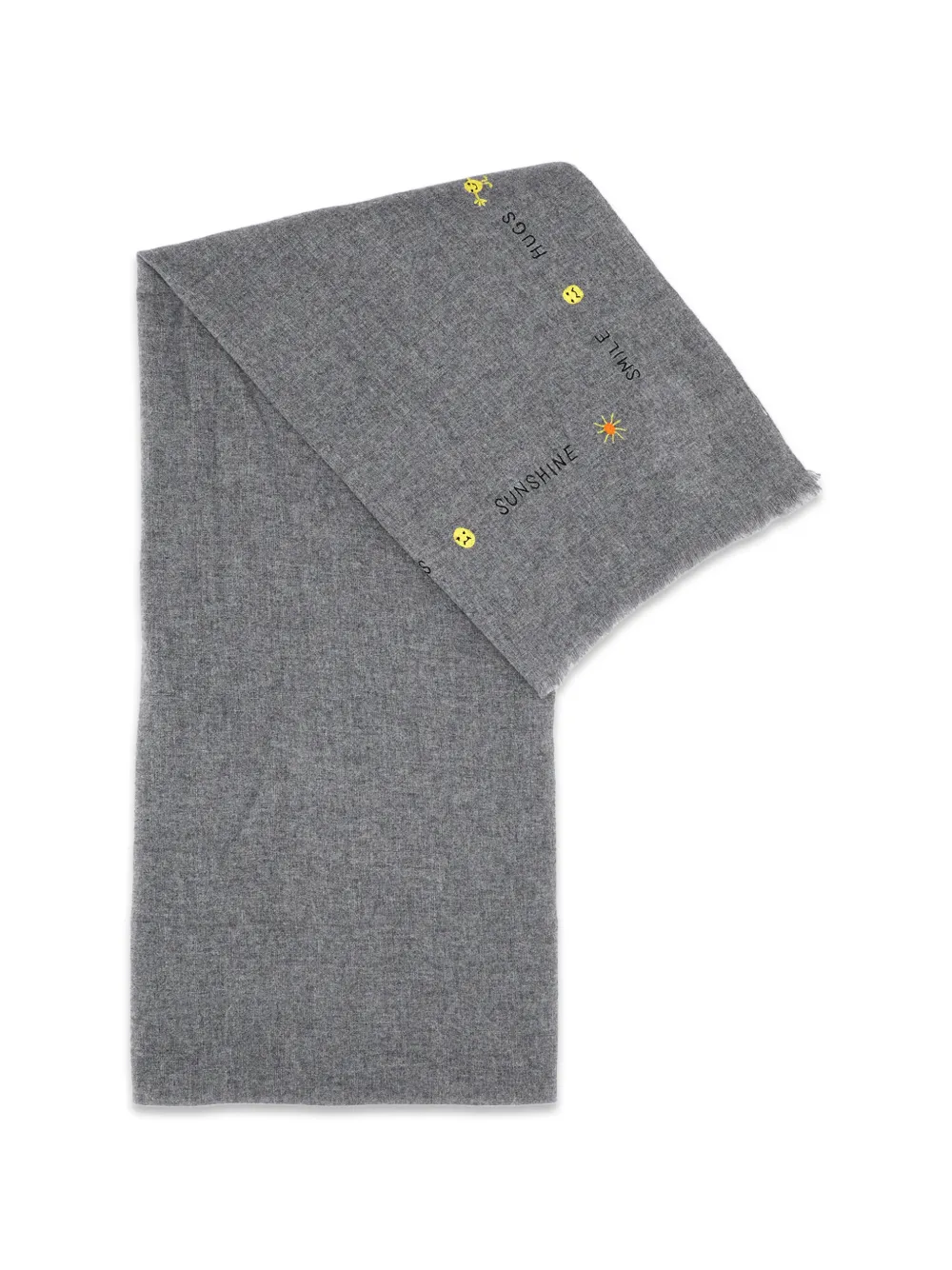 Benaras By Citrus embroidered scarf - Grigio