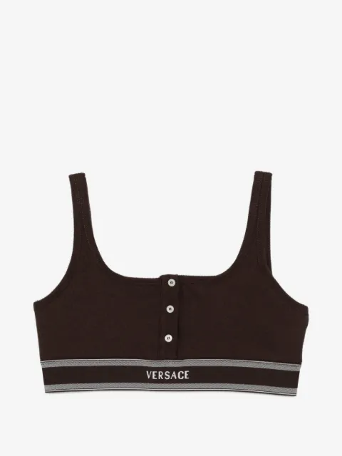 Versace ribbed cotton-jersey bralette