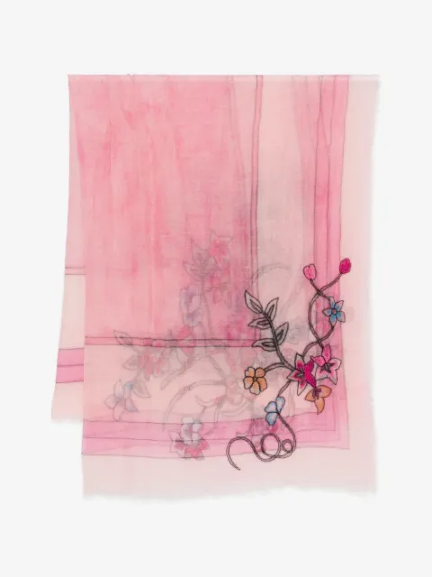 Faliero Sarti Schal mit Chanty-Stickerei