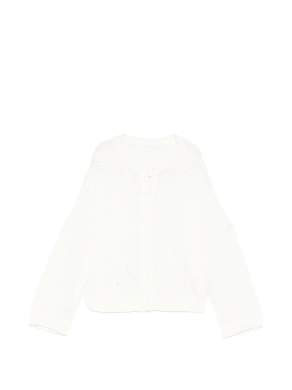 Y's Pointelle Cardigan In White