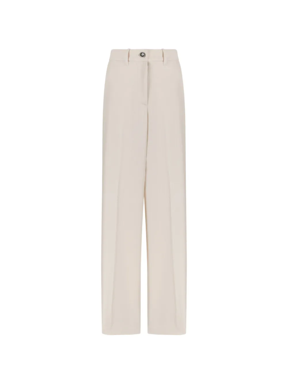 Nine In The Morning logo-patch wide-leg trousers - Toni neutri