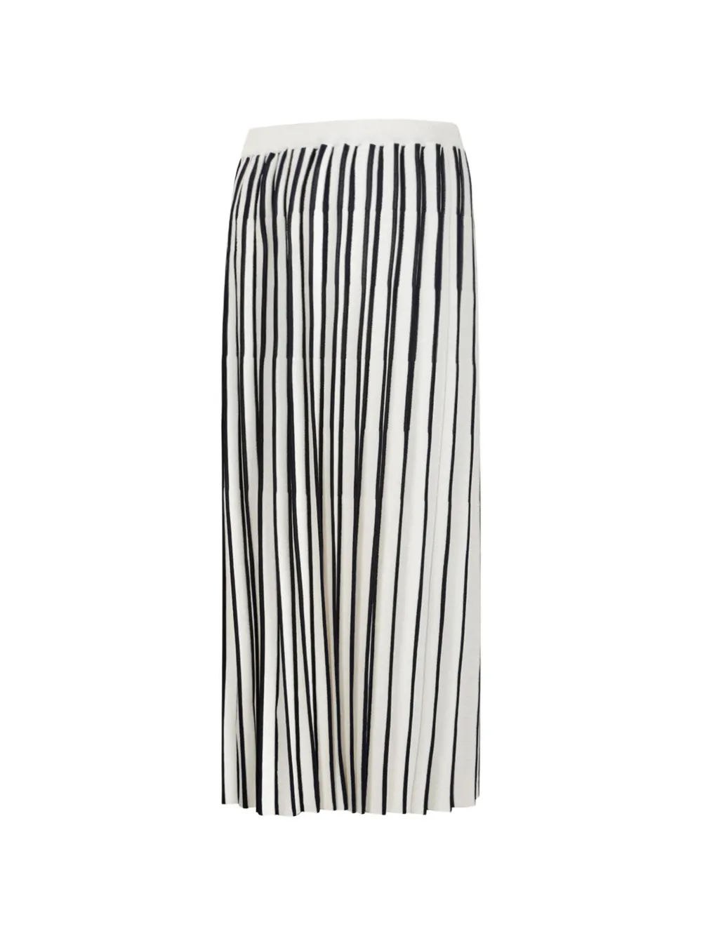 Gran Sasso Striped Midi Skirt - White 