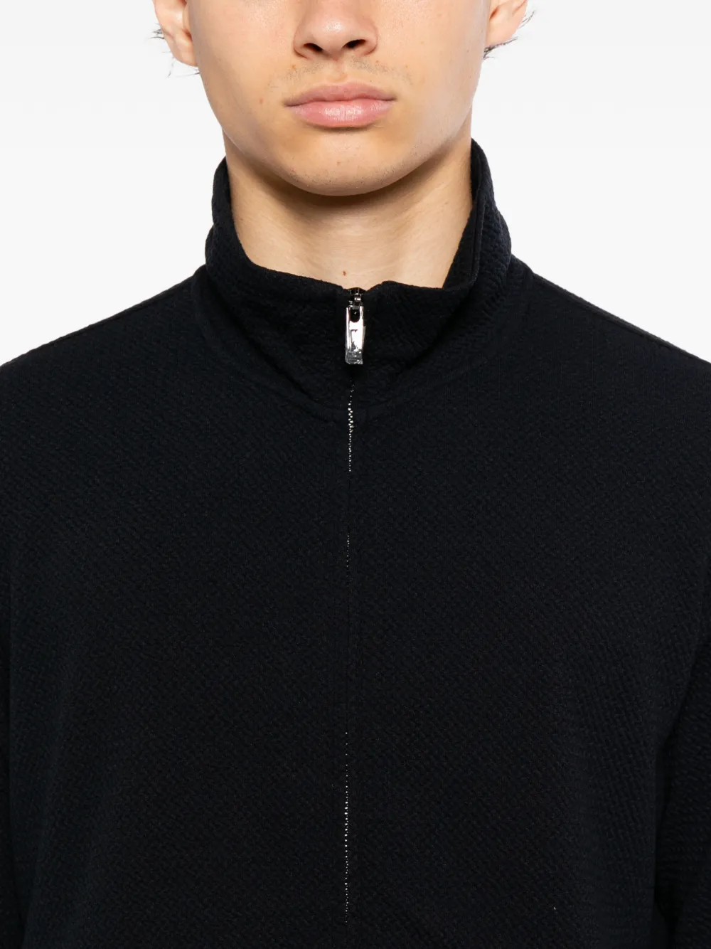 Emporio Armani Jack met geometrisch reliëf Blauw