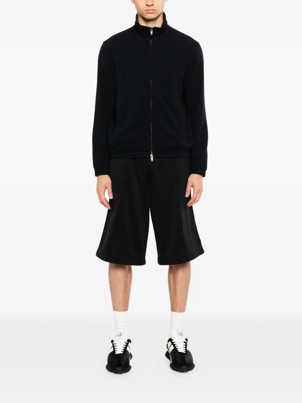 Emporio Armani Jack met geometrisch reliëf Blauw
