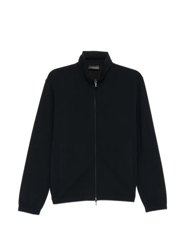 Emporio Armani ジオメトリックエンボス ジャケット | ブルー
