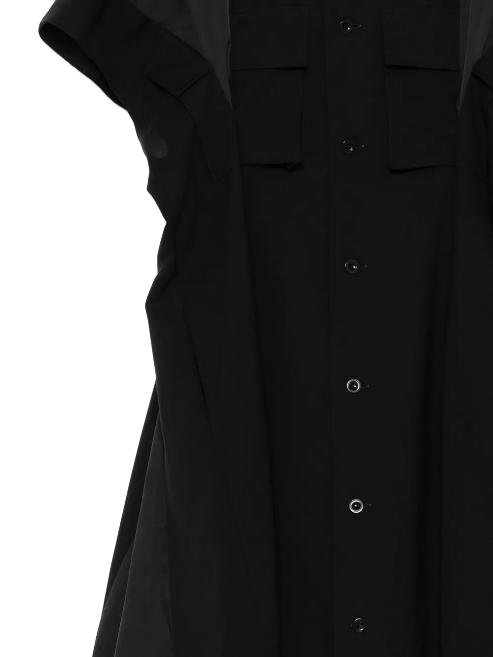 sacai Wollen mini-jurk Zwart