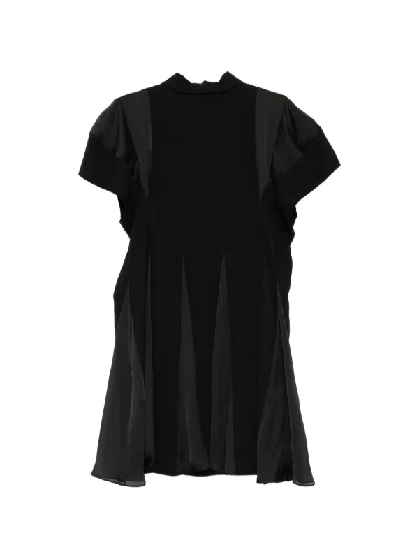 Sacai Wool Mini Dress | Black | FARFETCH