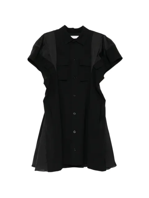 sacai wool mini dress