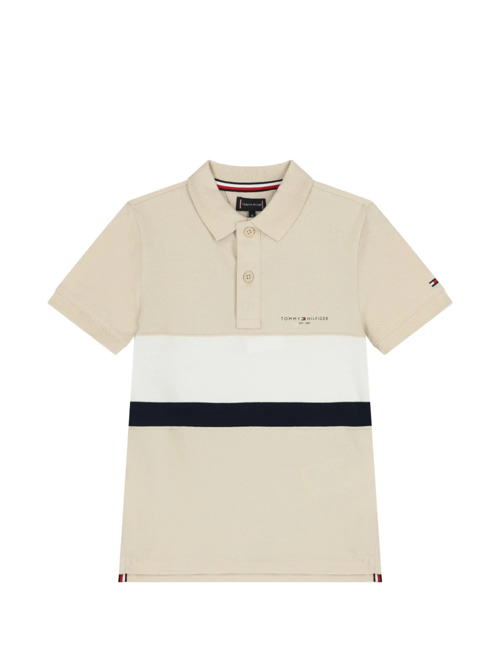 Tommy Hilfiger Junior Polo con design color-block - Toni neutri