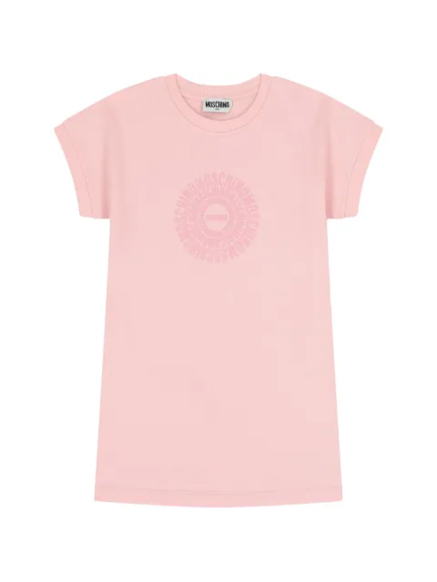 Moschino Kids vestido estilo playera con logo