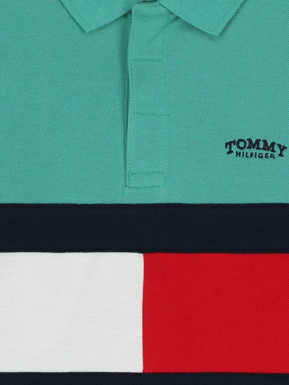 Tommy Hilfiger Junior Poloshirt met colourblocking Blauw