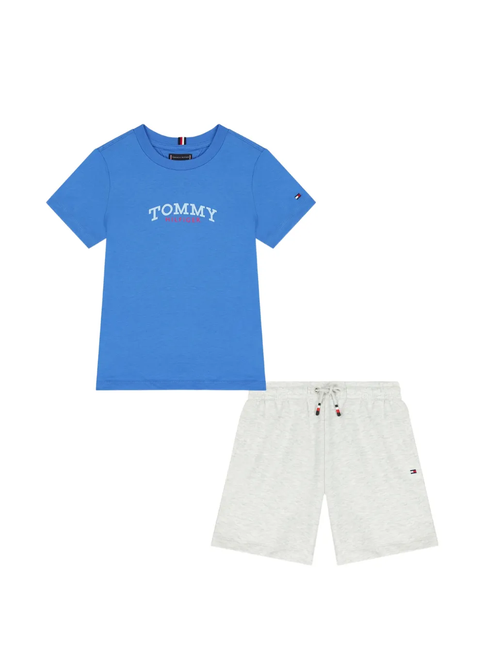 Tommy Hilfiger Junior logo-print shorts set - Blue