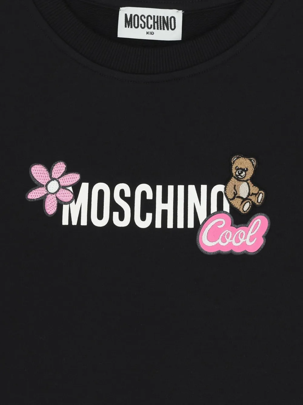 Moschino Kids Jurk met logoprint Zwart