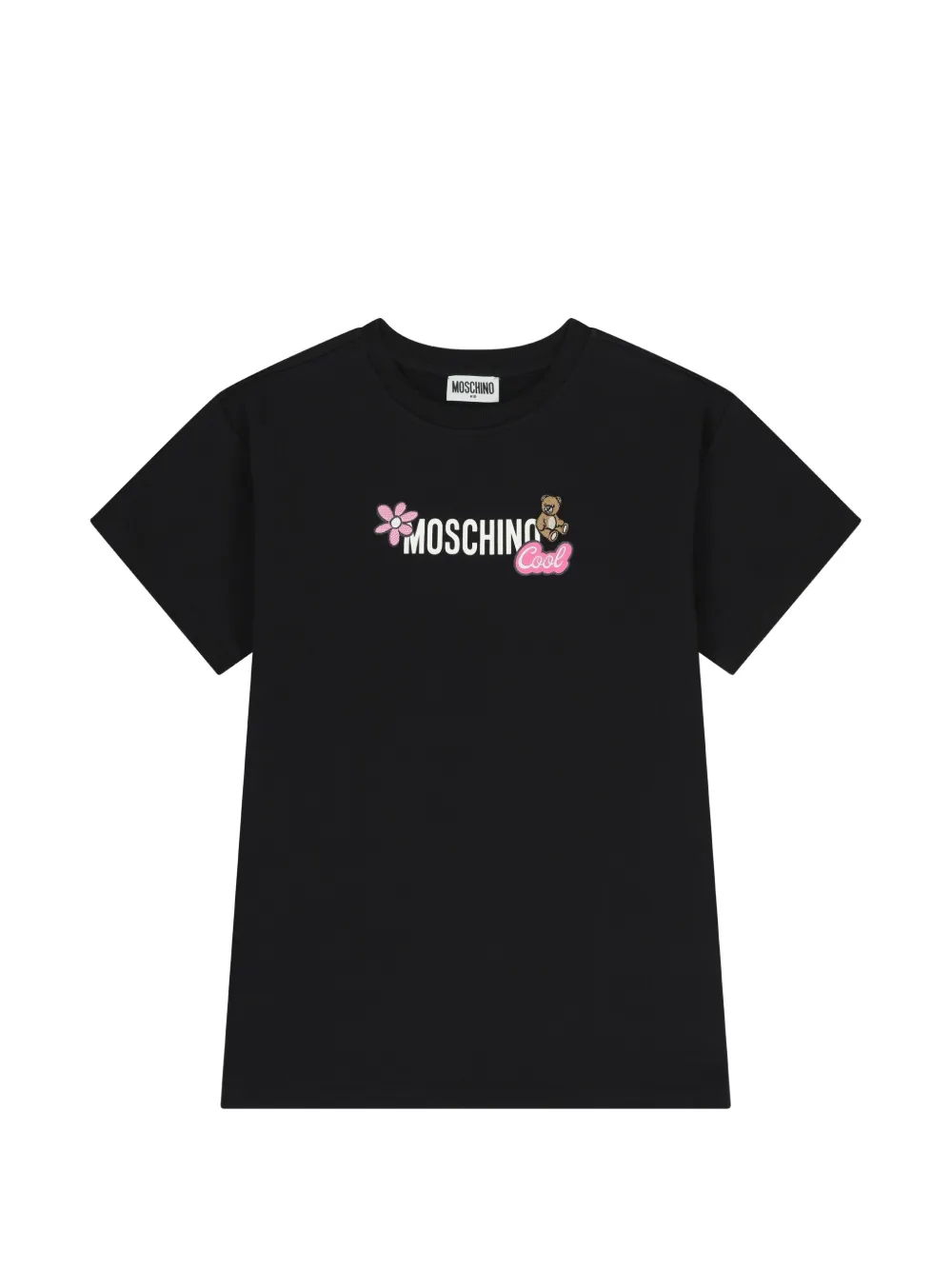 Moschino Kids teddy floral dress - Nero