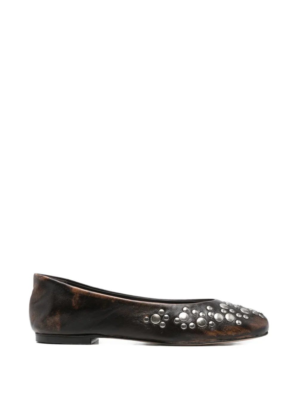 Gimaguas studded ballet flats - Marrone