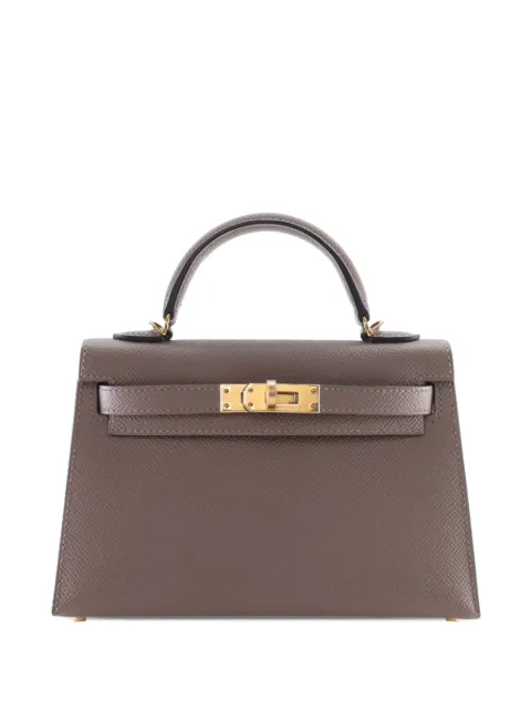 Hermès Pre-Owned 2019 Mini Epsom Kelly Sellier II 20 satchel
