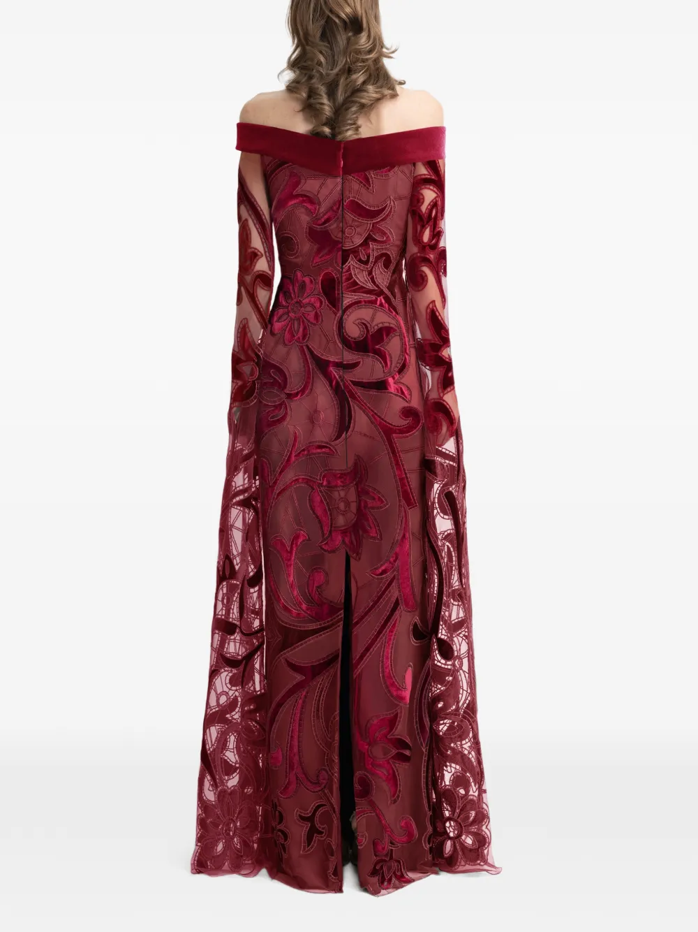 Gemy Maalouf Off-shoulder maxi-jurk Rood