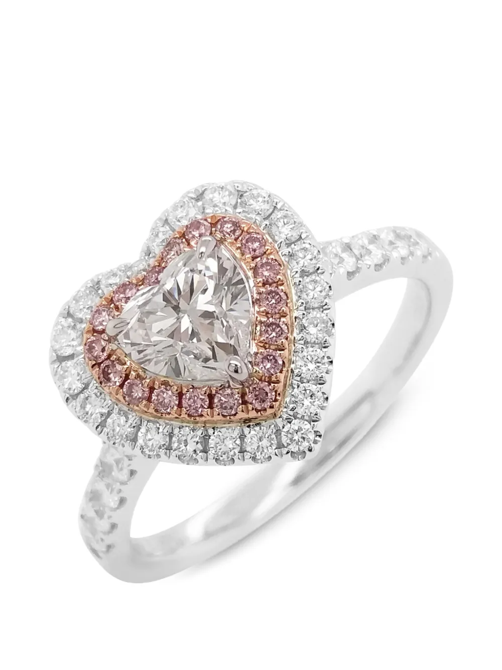Heart-Motif Diamond Ring
