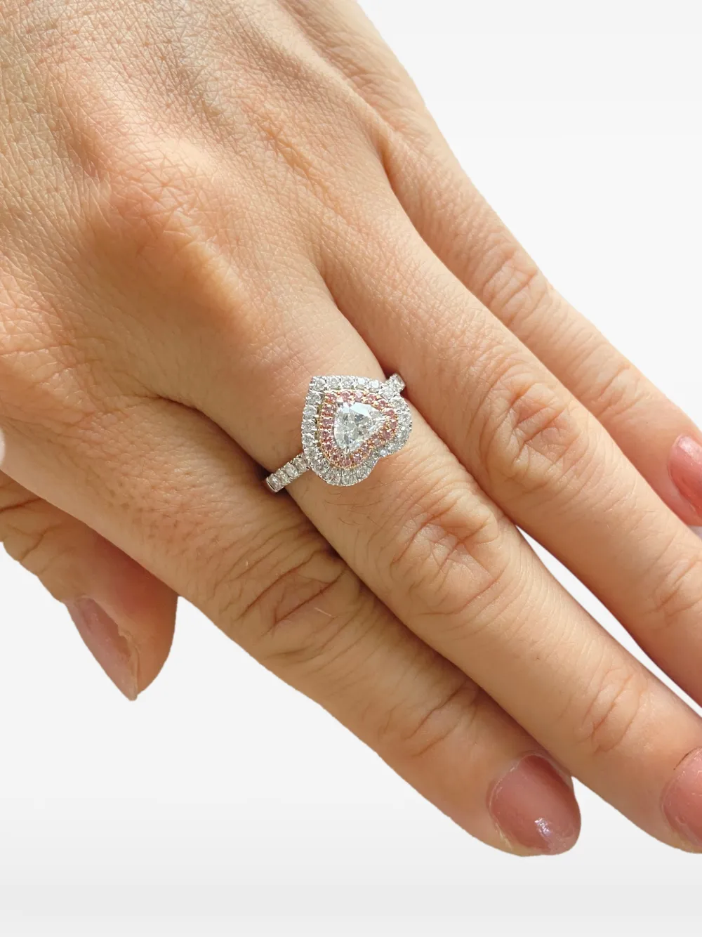 Heart-Motif Diamond Ring