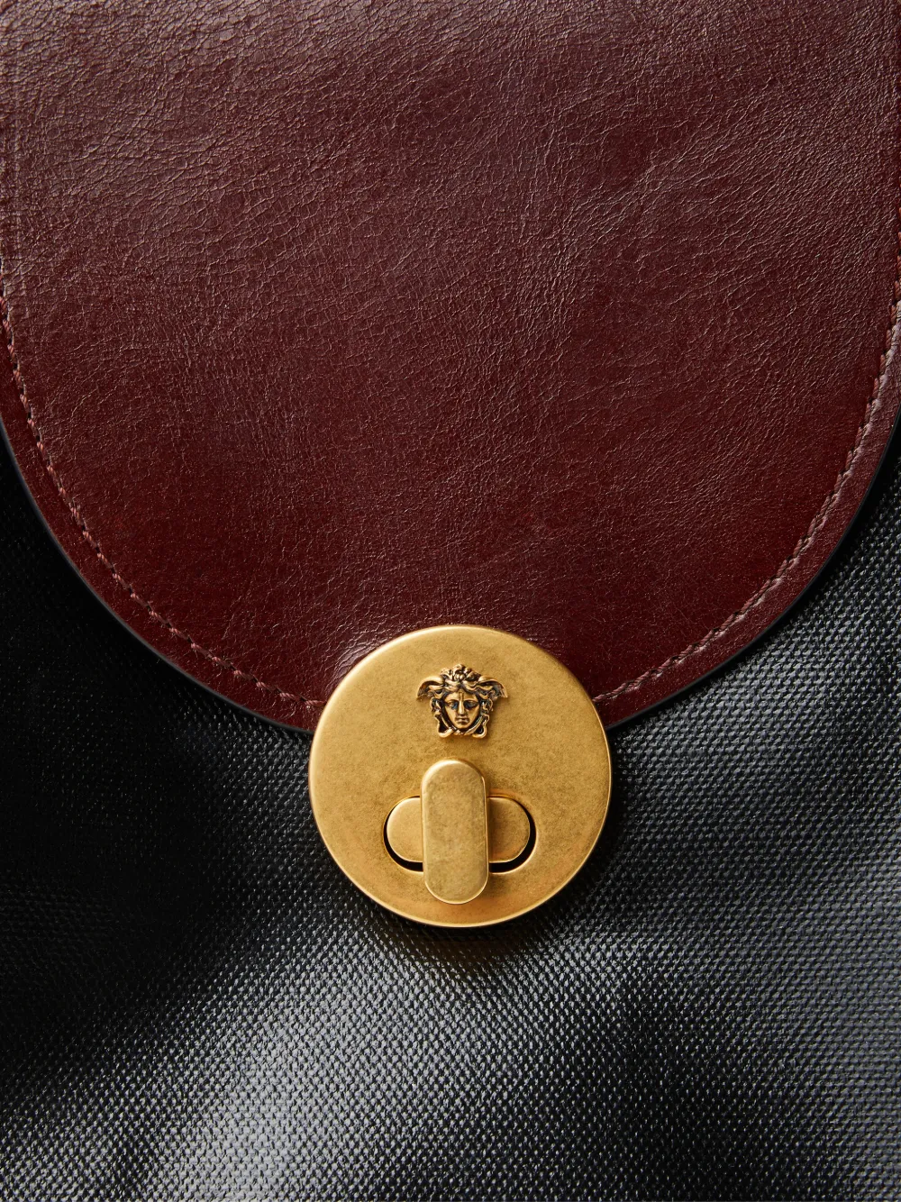  Versace Gold Tone Hardware Tote Bag - Black 