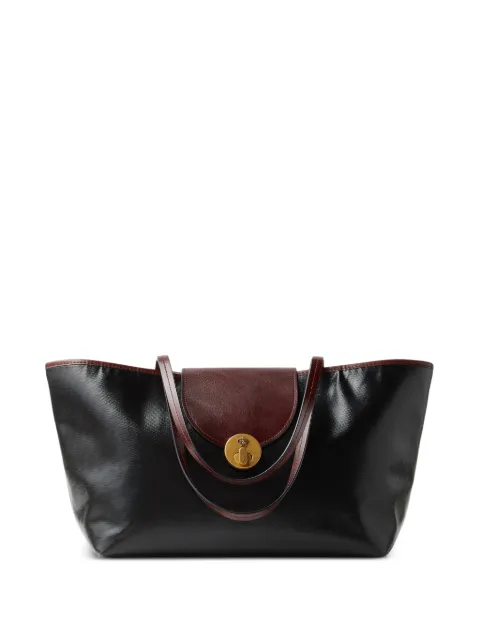 Versace gold tone hardware tote bag