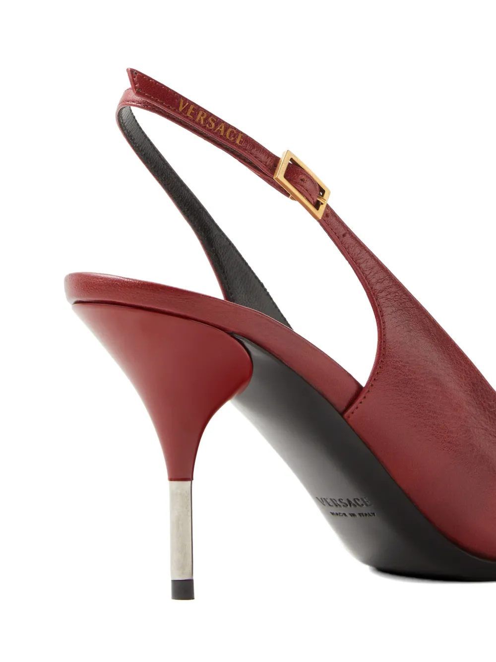Versace Nyx leren pumps Rood
