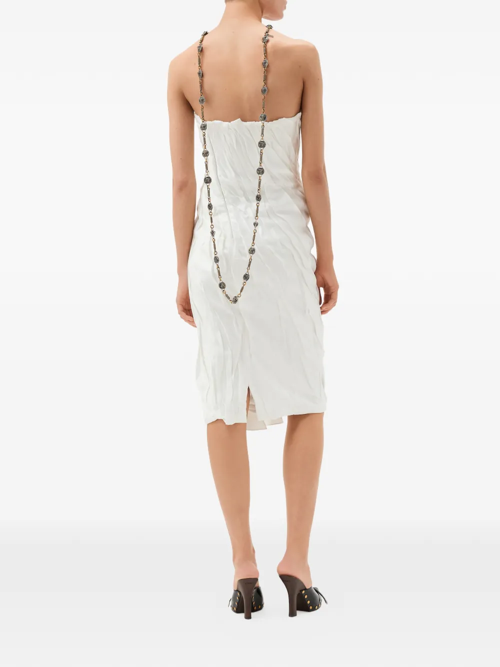 Versace Jurk met geknoopt detail Wit