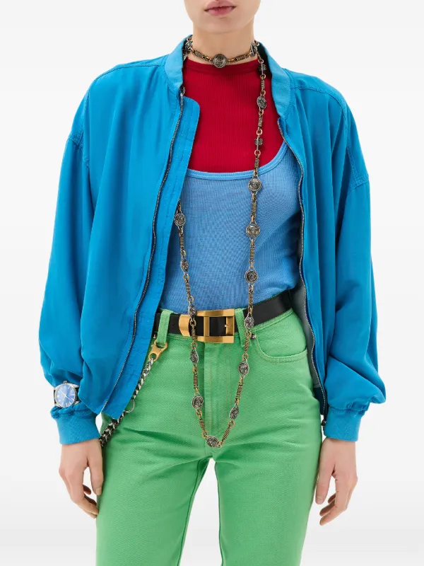 Versace リブ タンクトップ | ブルー | FARFETCH JP