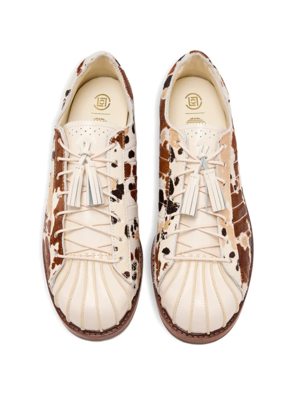 adidas x Clot by Edison Chen Superstar sneakers met print Beige