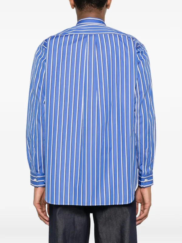 Comme Des Garçons Shirt ストライプ ポケットシャツ | ブルー