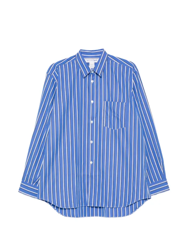 Comme Des Garçons Shirt ストライプ ポケットシャツ | ブルー