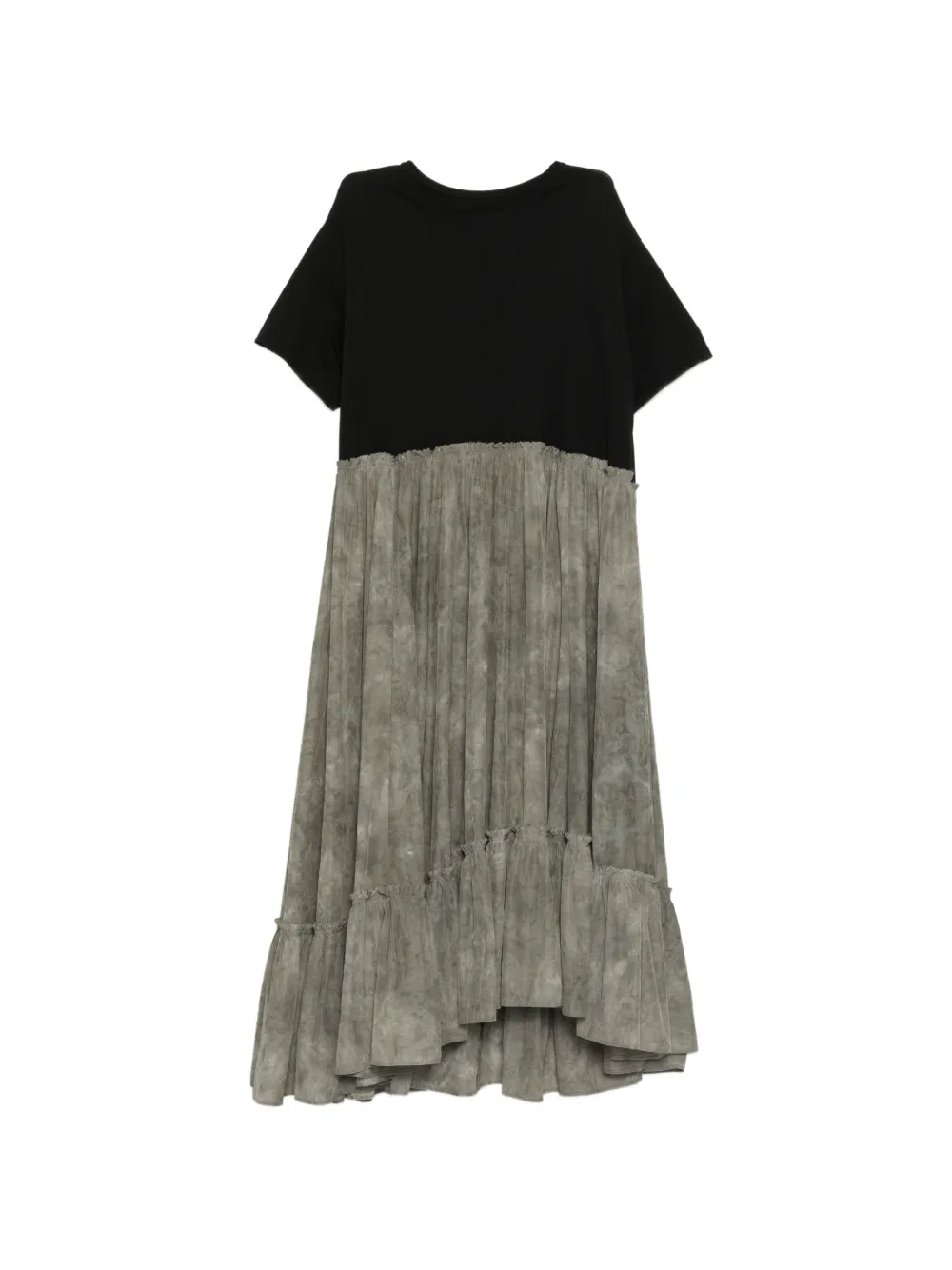 Y's pleated ruffled dress - Grigio
