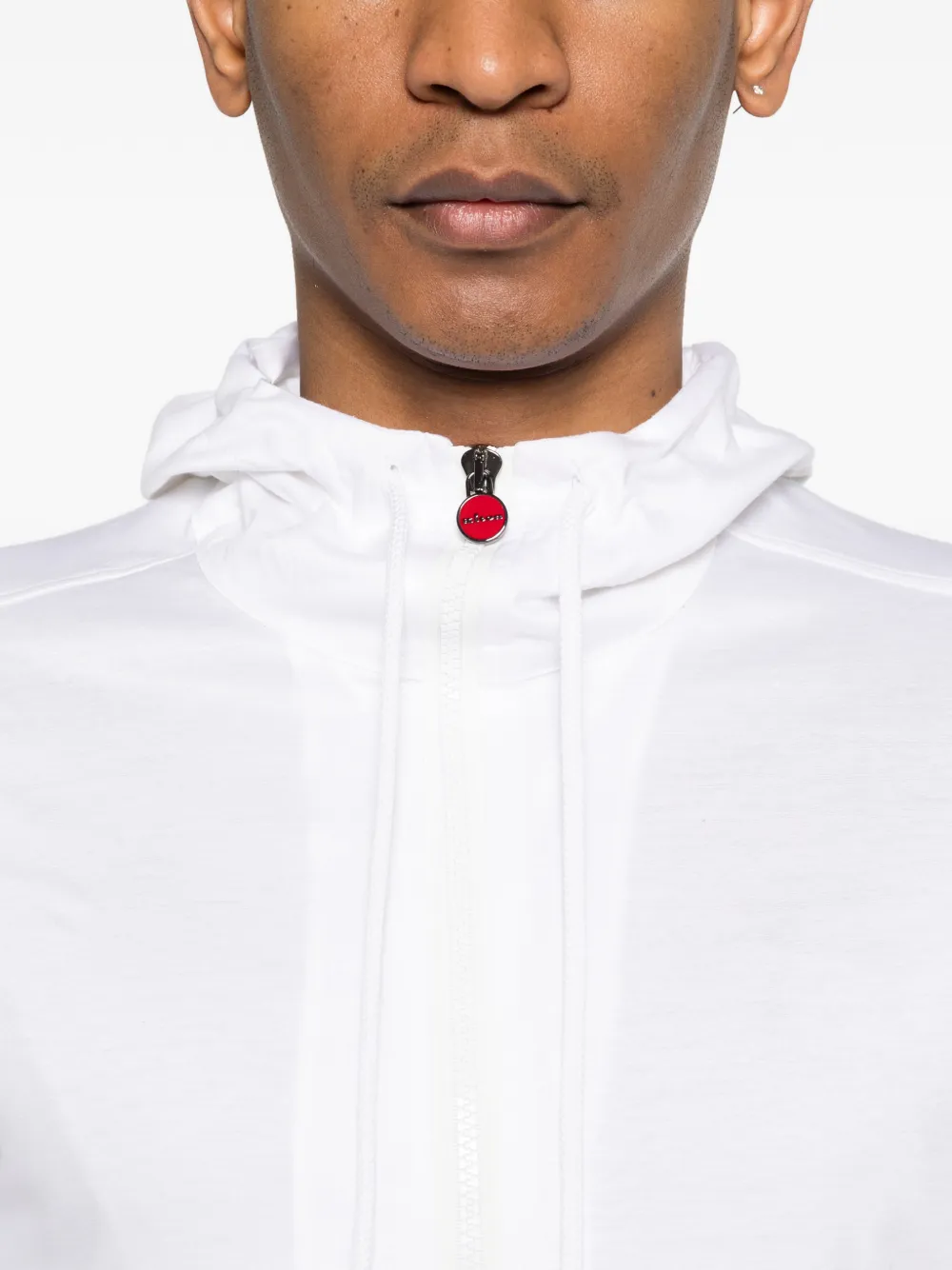 Kiton Hoodie met rits Wit
