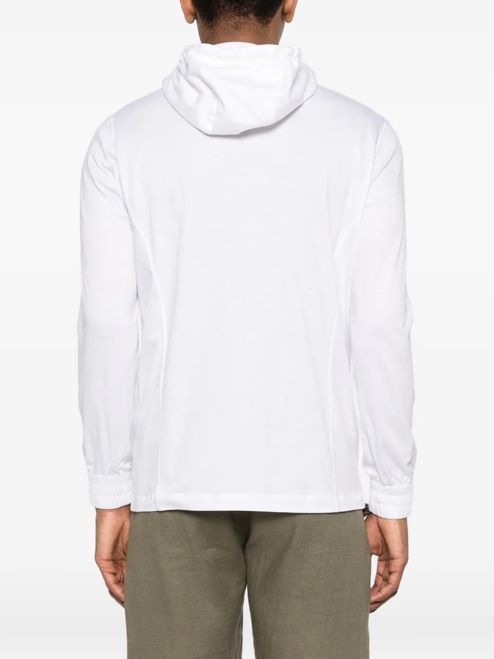 Kiton Hoodie met rits Wit