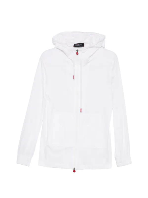 Kiton Zip Hoodie in White