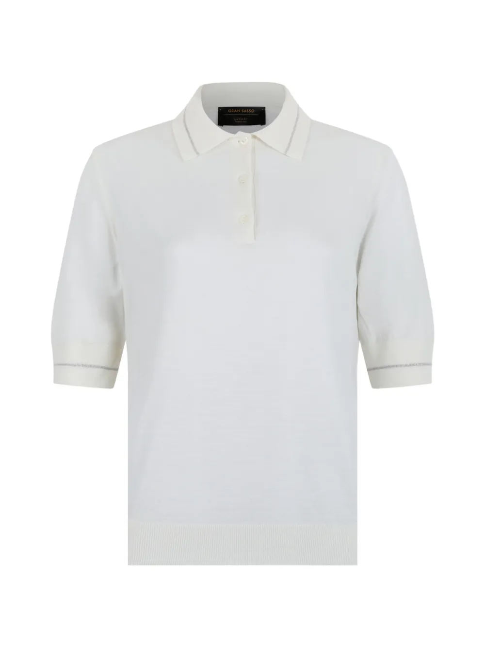 Gran Sasso striped-trim polo shirt - Grau