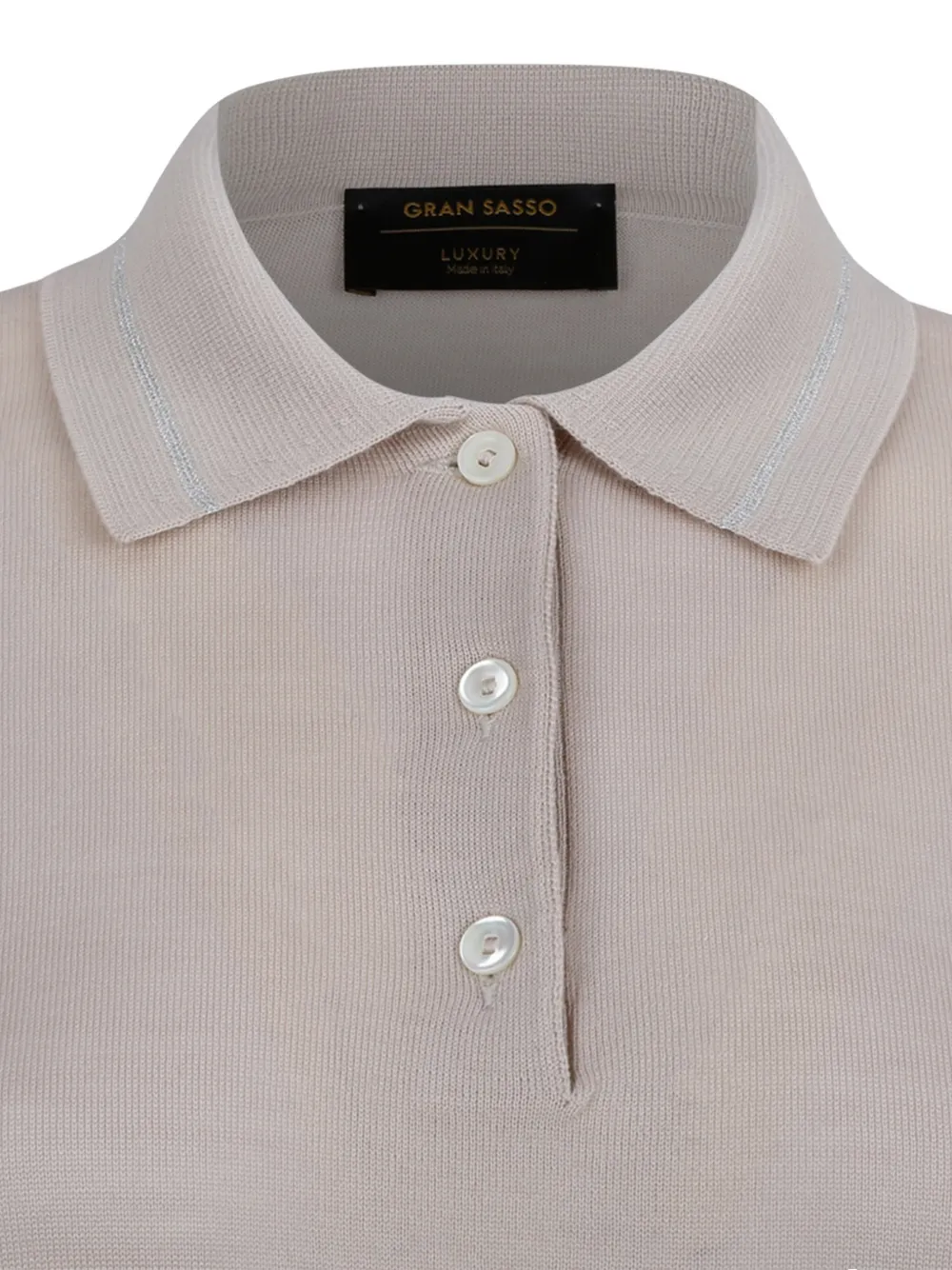  Gran Sasso Button Polo Shirt - Neutrals 