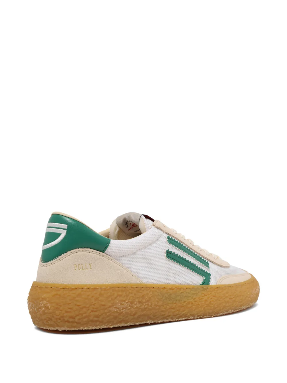 Puraai Polly logo-stripe sneakers Beige