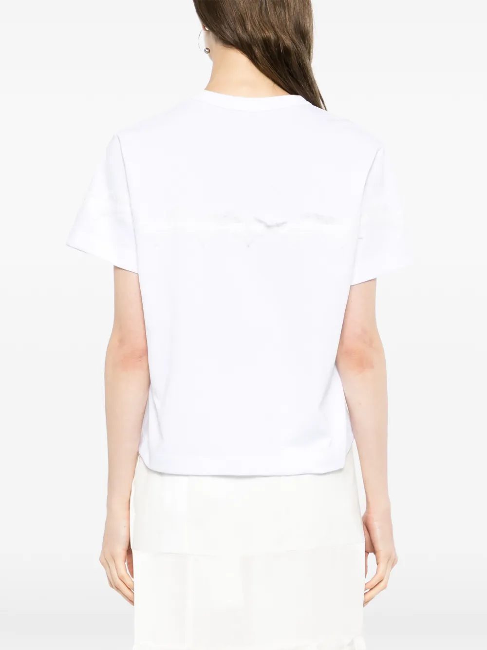 sacai Katoenen T-shirt met grafische print Wit