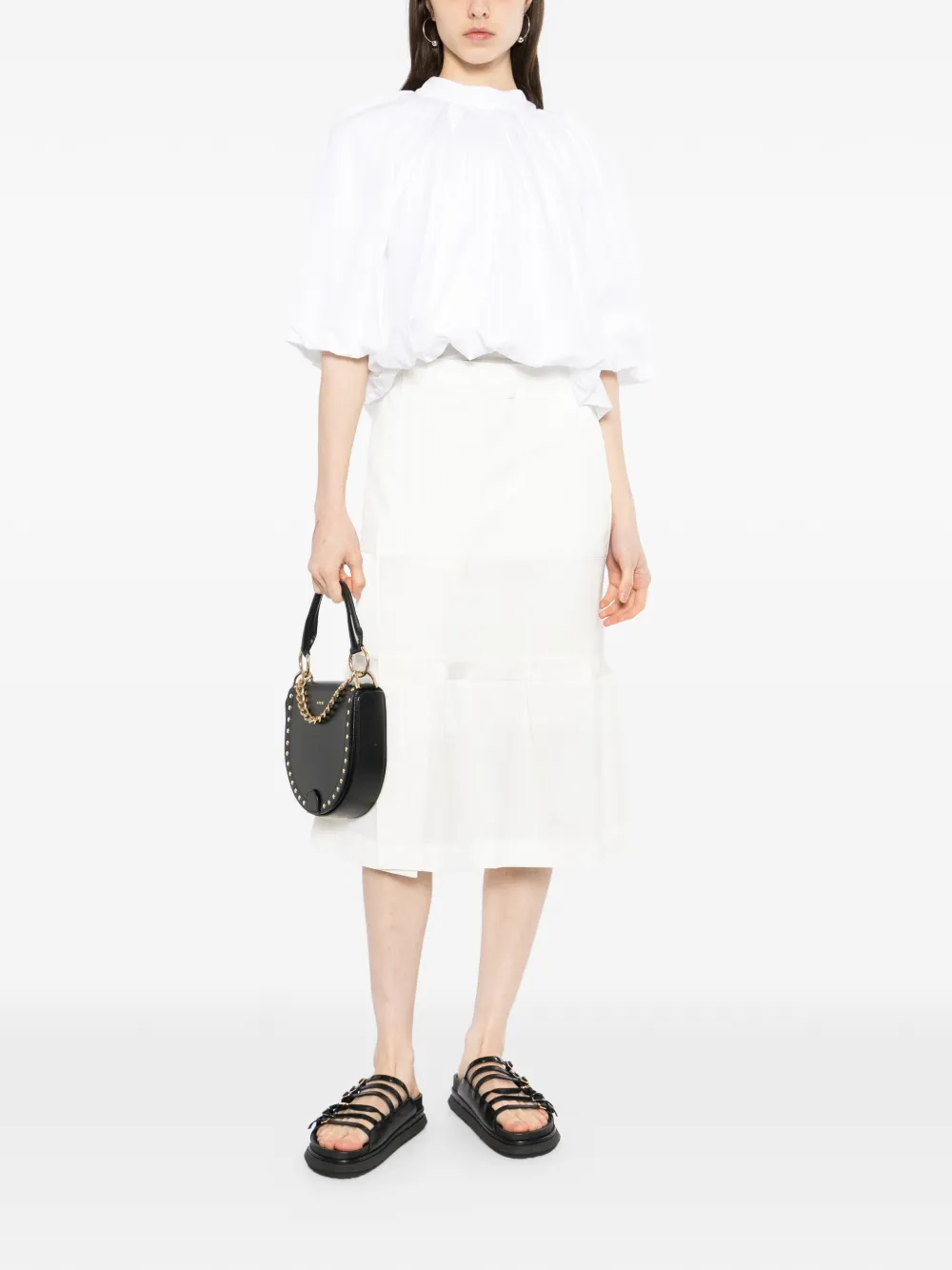 sacai Rok met vlakken Wit