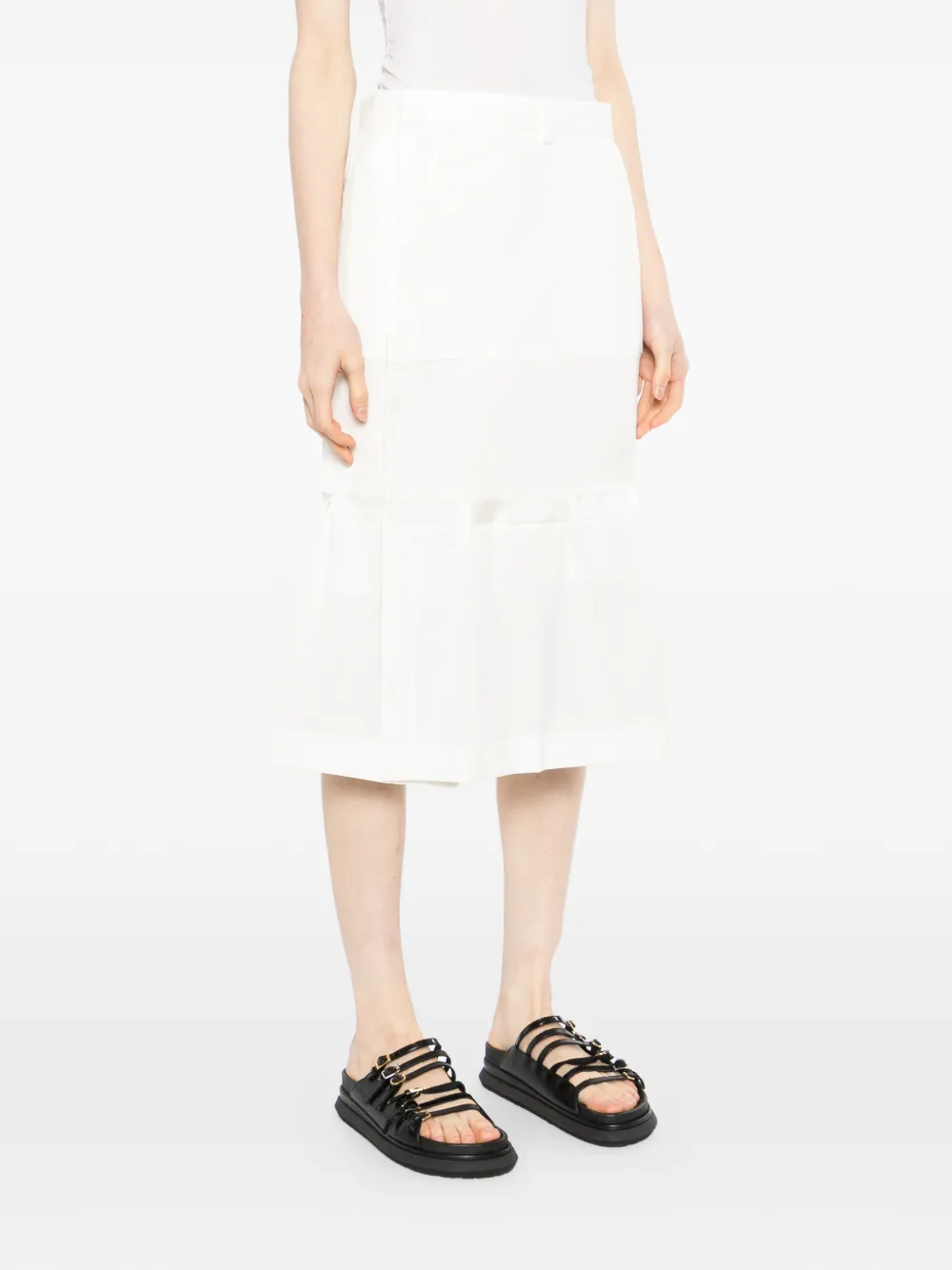 sacai Rok met vlakken Wit