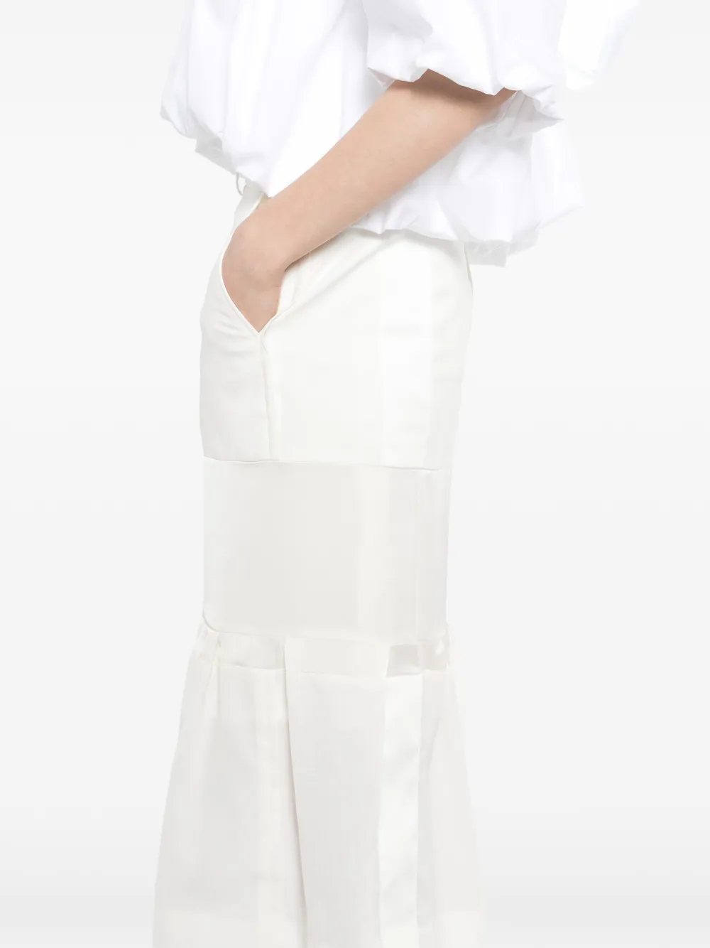sacai Rok met vlakken Wit
