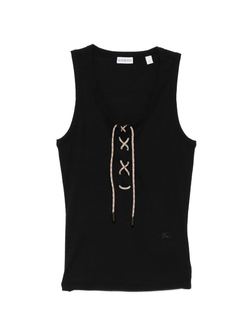 Burberry lace-up tank top - Schwarz