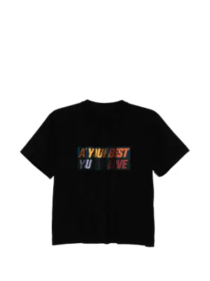 Sacai memory-print Black T-shirt | Black | FARFETCH TW