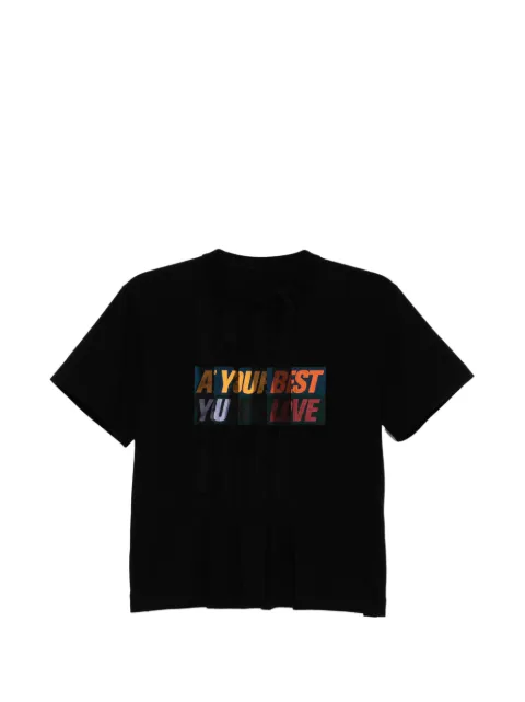 sacai slogan-print T-shirt