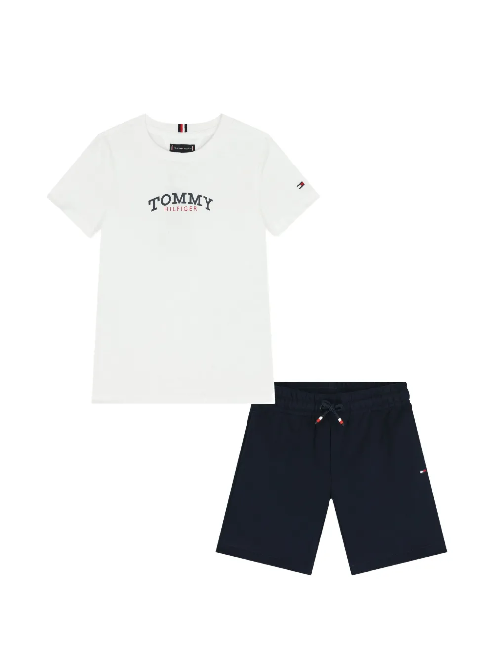 Tommy Hilfiger Junior logo-print shorts set - White