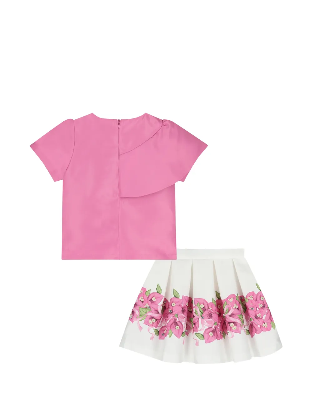 MAMA LUMA KIDS Plooirokken set met bloemenprint Wit