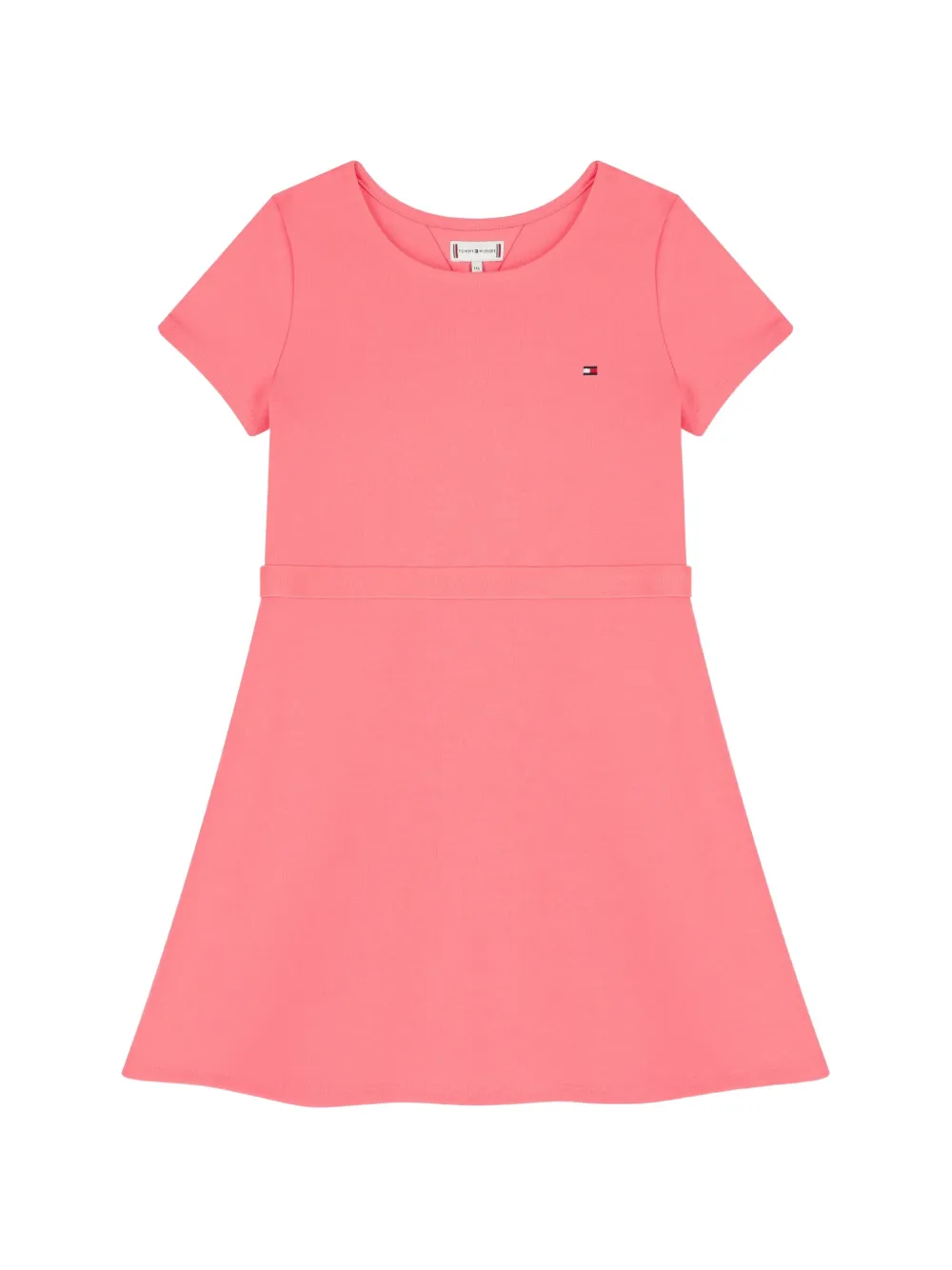 Tommy Hilfiger Junior Essential Skaterkleid mit kurzen Ärmeln - Rosa